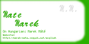 mate marek business card