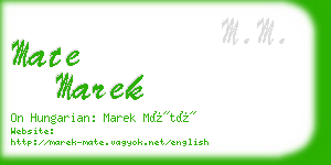 mate marek business card